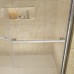 SUNNY SHOWER 58.5" - 60" W x 72" H Semi-frameless 2 Sliding Shower Door  3/8 in. Clear Glass  Chrome Finish - B06XNMT6Y6